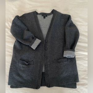 JCrew merino wool grey cardigan